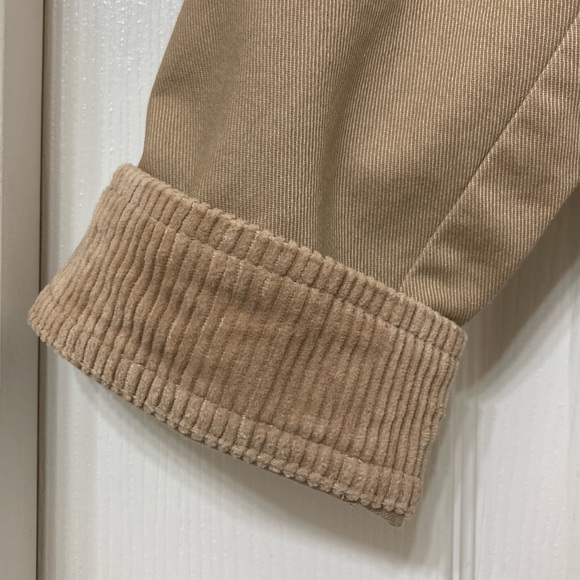 LOFT Women’s Tan Canvas Corduroy Collar Barn Jacket Size XLP Field Chore Coat - Picture 5 of 10